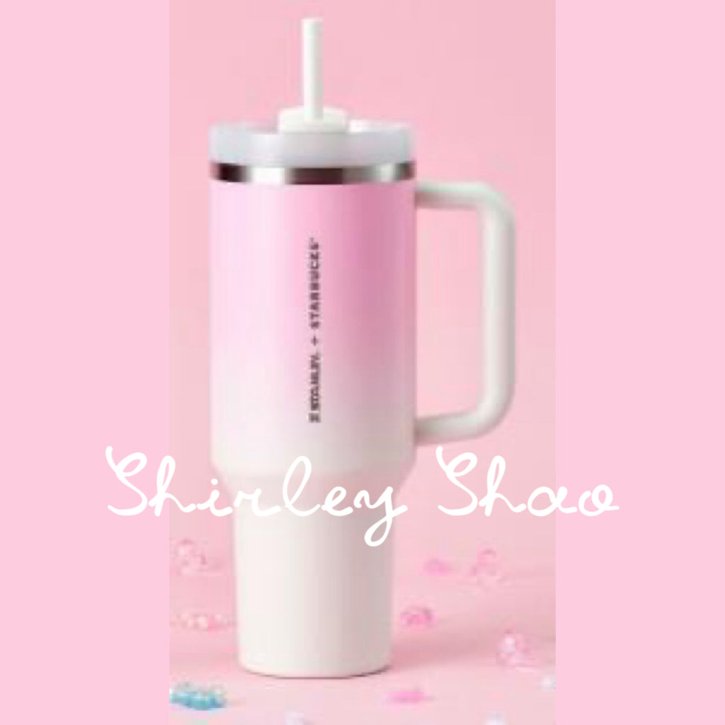40oz Starbucks Stanley Ombre Soft Gradient Pink Cold Cup(release 1/26)