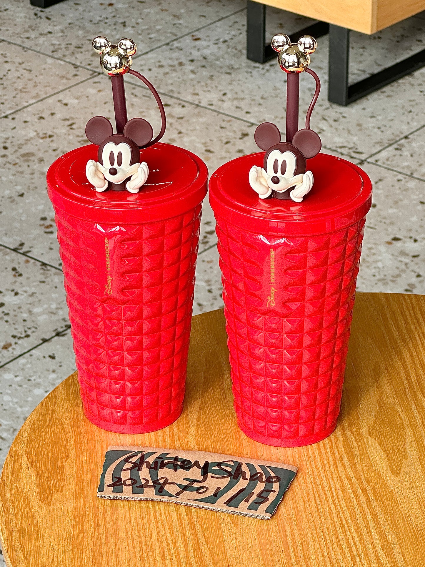 China Starbucks and Disney co-branded Mickey Red Stainless Steel Straw Cup 580ml