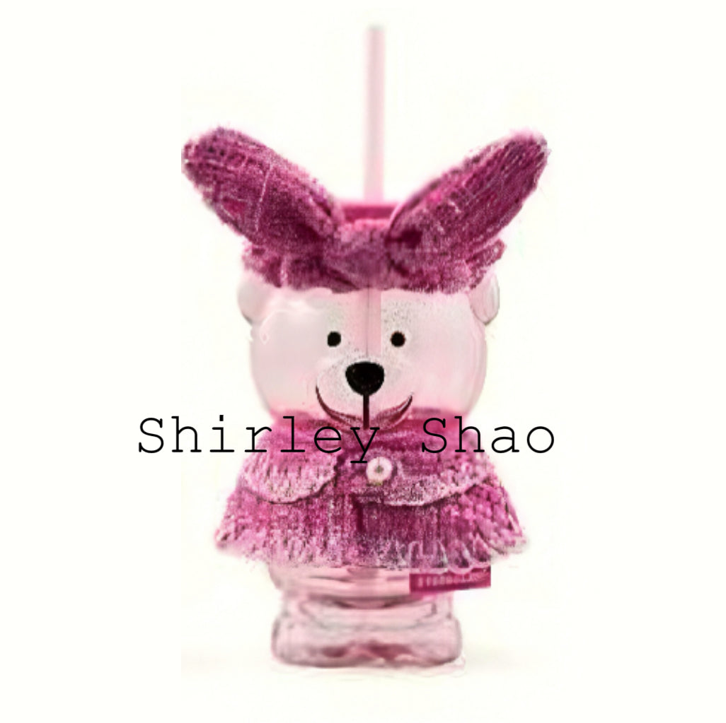 Starbucks China Shanghai Pink Bearista Glass With Original box