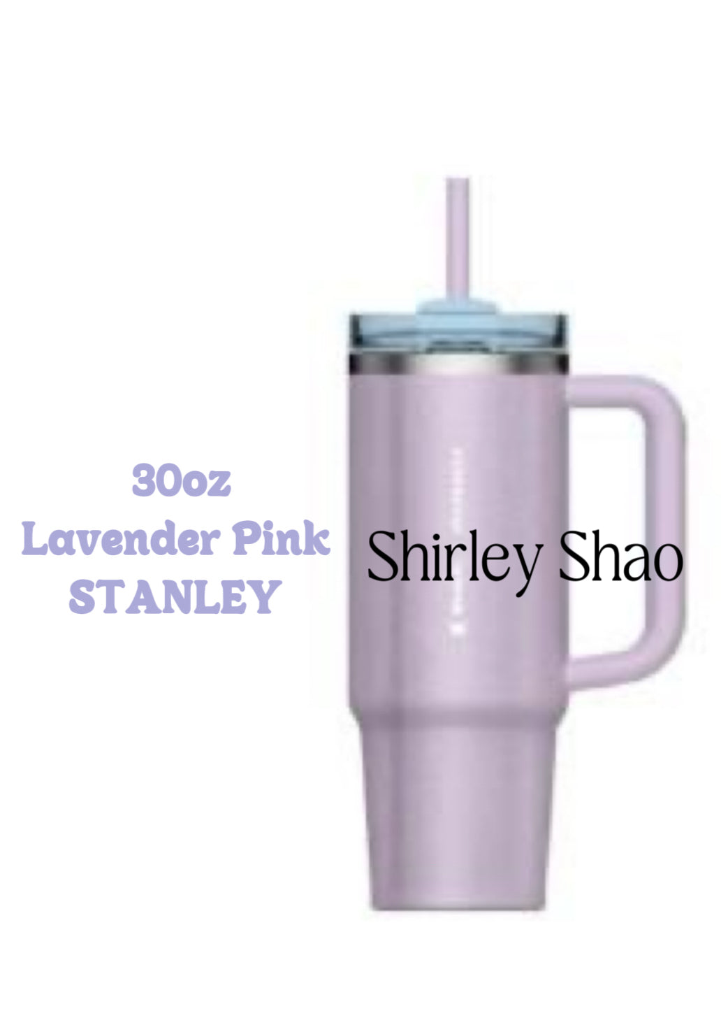 30oz Starbucks Christmas Lavender Pink Stanley Stainless Steel Cup (Release 11/17)