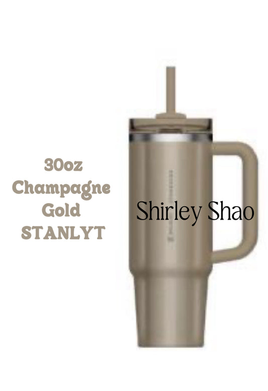 30oz Starbucks Christmas Champagne Gold Stanley Stainless Steel Cup (Release 11/17)
