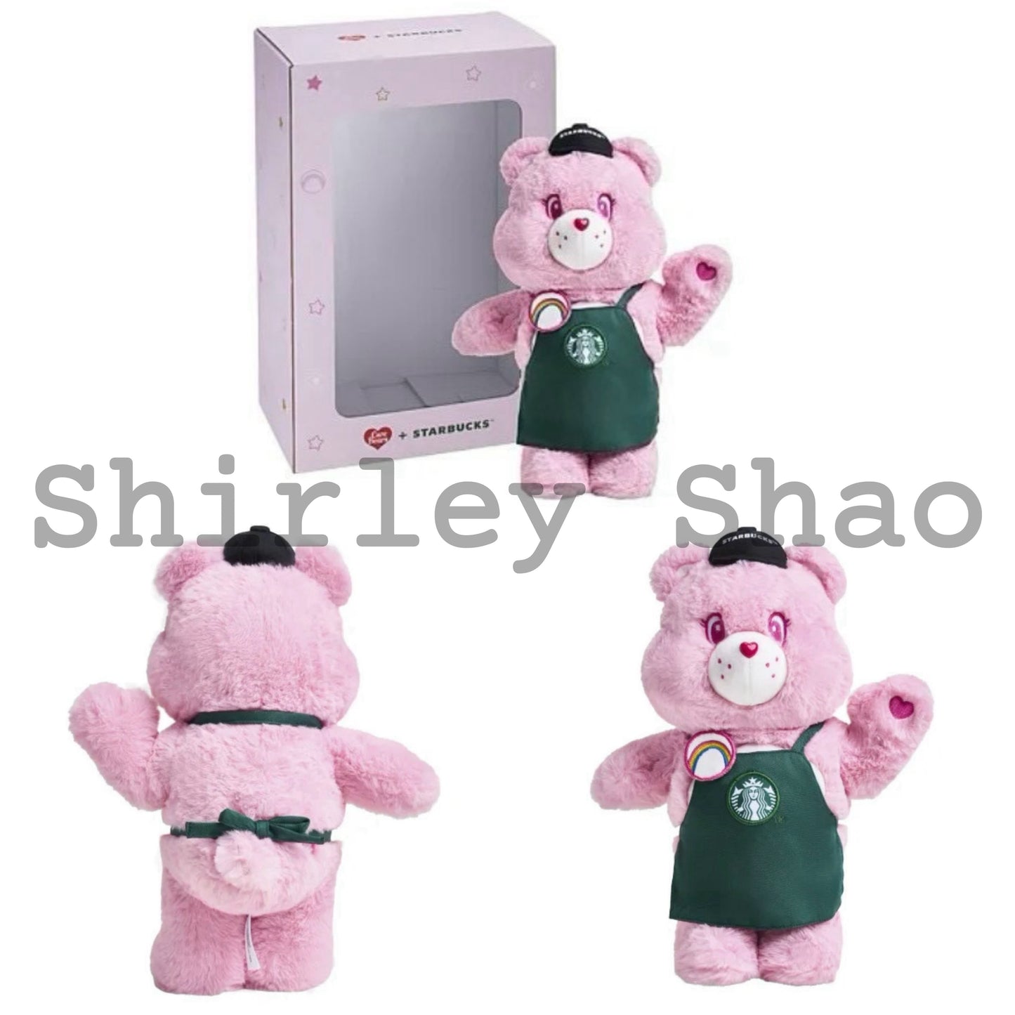 Starbucks Care Bears Green Apron Cheer Bear Doll