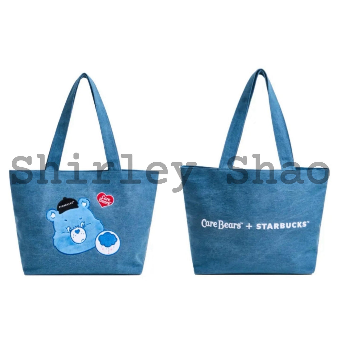 Starbucks Care Bears Denim Shoulder Tote Bag