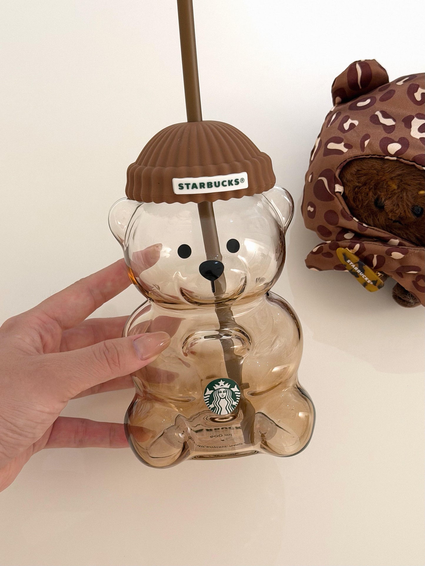 China Starbucks Leopard Print Bearista Bear Glass 20oz