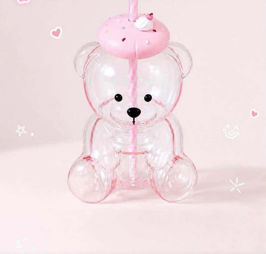 China Starbucks Summer Sweetheart Pink Bearista Glass Cup