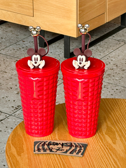 China Starbucks and Disney co-branded Mickey Red Stainless Steel Straw Cup 580ml