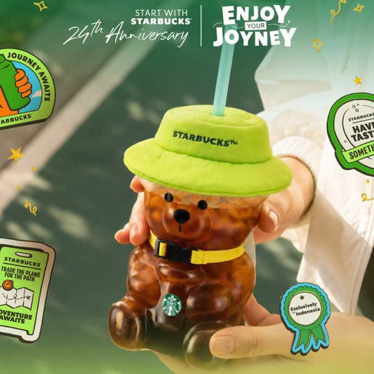 Starbucks Indonesia 24th Anniversary Edition Bearista Galss Clear Cup