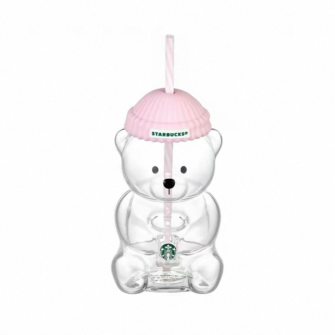 Korea Starbucks Light Pink Bearista Bear Glass Cup