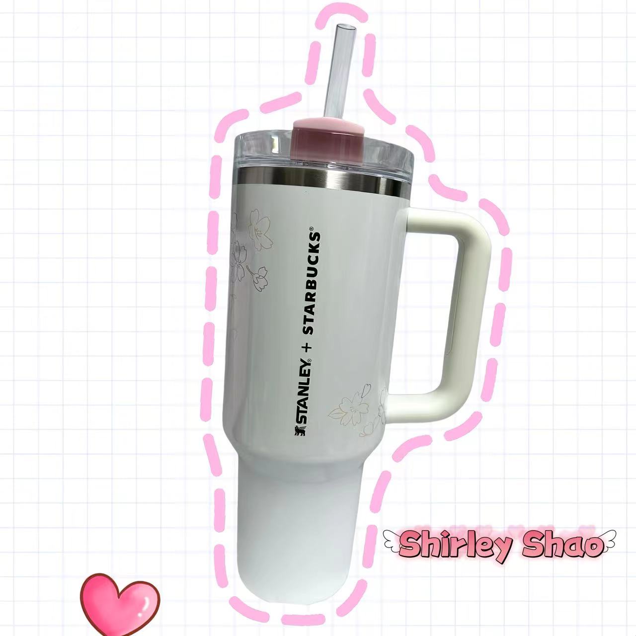 40oz Philippines Starbucks White And Purple Stanley