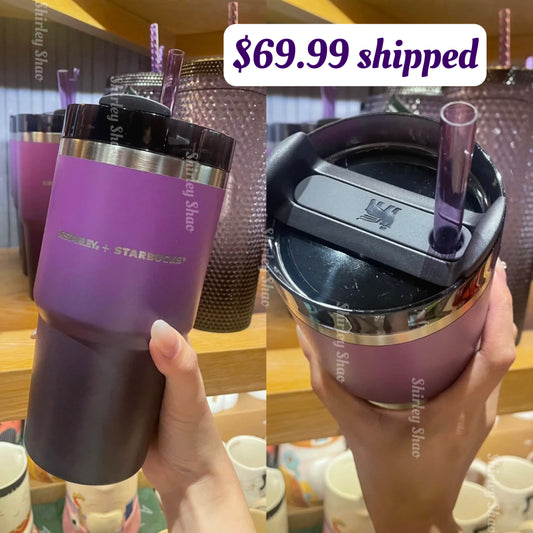 20oz Taiwan Starbucks Halloween Purple Black Stanley