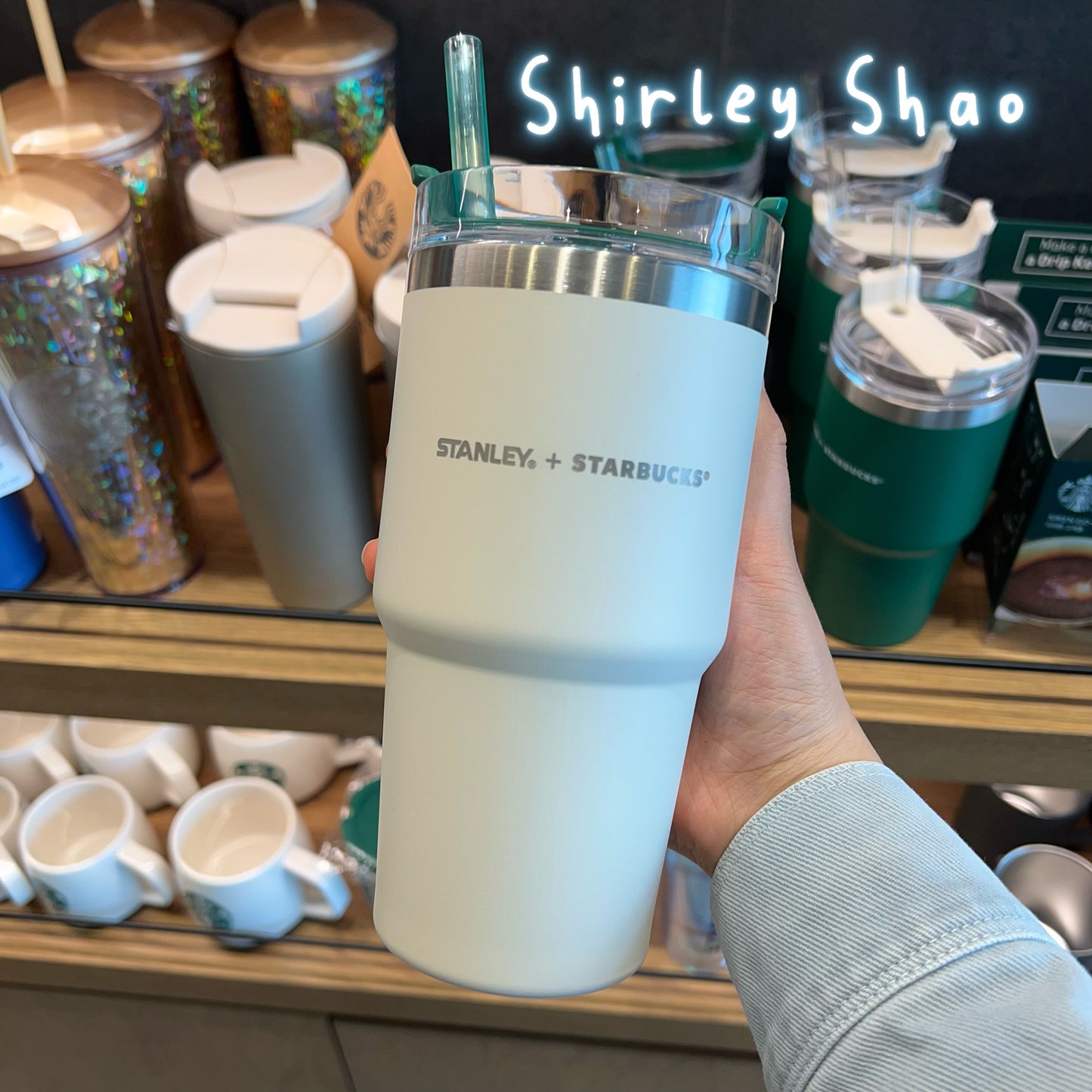 20oz Korea Starbucks Cream SS Stanley Tumbler