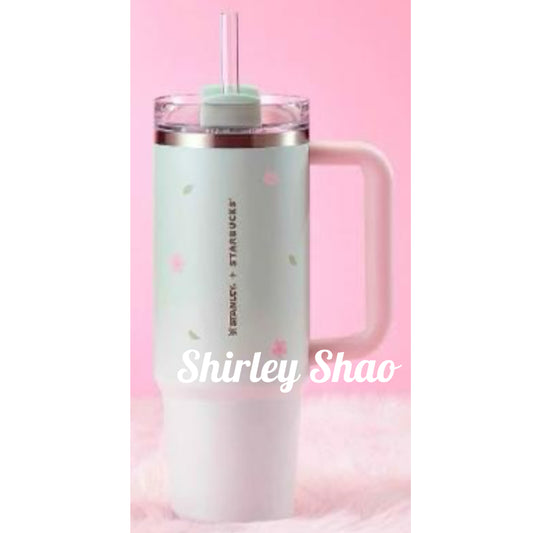 30oz Starbucks Blossom Breeze Soft Green STANLEY Cold Cup(release 2/17)