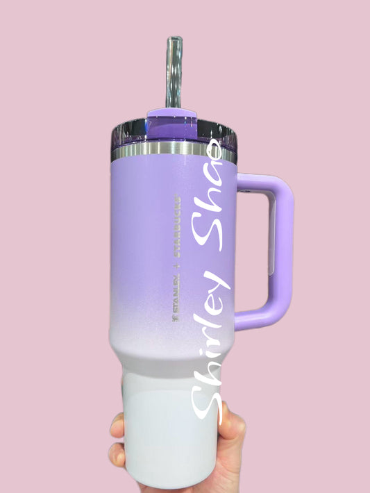 40oz HongKong&Macua Stanley✖️Starbucks The Quencher Purple Mauve Stainless Steel Cold Cup (Release 9/30)